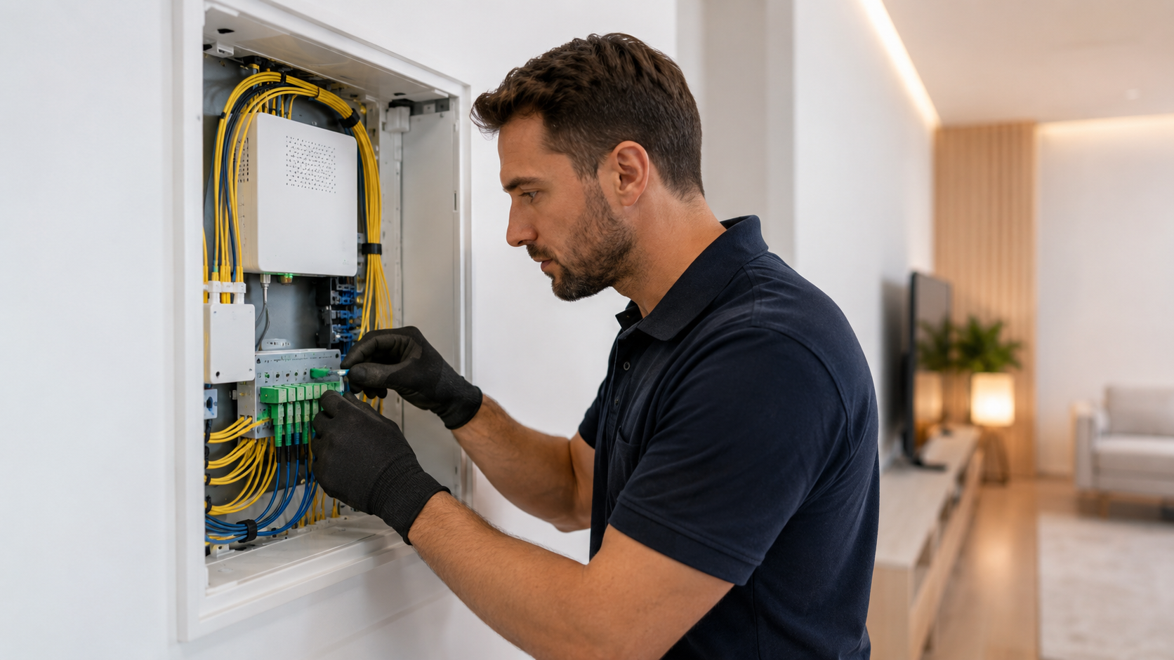 Glasvezel wifi en telecom installatie door Michilsen